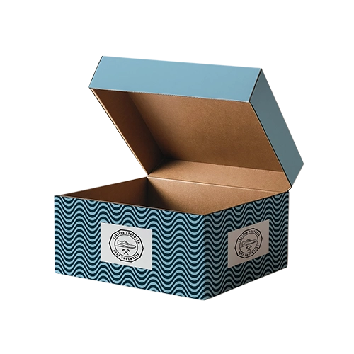 Custom printed recycled chipboard box, ideal for shoes packaging