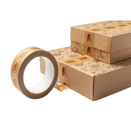 Full colour packaging tape roll for shipping cartons and PR boxes