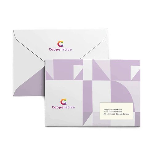 6 x 9 inch size envelopes, full colour printed on white paper, suitable for booklets and catalogs
